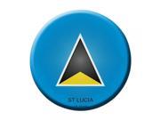 Smart Blonde St Lucia Country Novelty Metal Circular Sign C 426