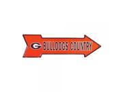 Smart Blonde NCAA University of Georgia Bulldogs Country Embossed Vanity Metal Arrow Sign AS25031