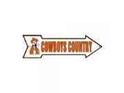 Smart Blonde NCAA Oklahoma State University Cowboys Country Embossed Vanity Metal Arrow Sign AS25025