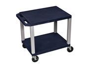 H. Wilson Portable Mobile Multipurpose Kitchen Storage Service Tuffy Utility Cart No Electric Topaz and Nickel