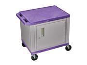 H.Wilson Mobile Multipurpose Tuffy Storage Utility Cart Lockable Cabinet No Electric Purple Nickel Legs