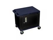H. Wilson Portable Mobile Multipurpose Kitchen Storage Service Tuffy Utility Cart With Cabinet Topaz and Black