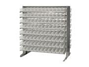 Quantum 192 QSB100CL Clear View Bin Storage Sloped Shelving Double Sided Pick Rack System 24 X 36 X 60