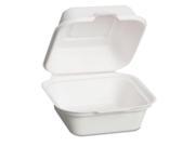 Harvest Fiber Hinged Containers 5 7 10x5 7 10x3 Plastic White 50 bag 10 ct
