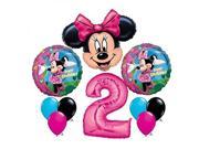 Minnie Mouse 2 2nd Second Happy Birthday Balloon Party Set Mylar Latex Disney by Anagram