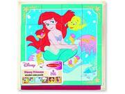 Melissa Doug Disney Princess Wooden Cube Puzzle With Storage Tray 6 Puzzles in 1