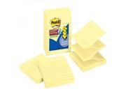Post it Super Sticky Pop up Notes 4 x 4 Inches Canary Yellow Lined 5 Pads Pack