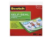 Scotch Single Sided Laminating Sheets 9 x 12 Inches Letter Size LS854SS 10