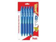 Pentel Bk440bp5c Blue Wow!TM Retractable Ballpoint Pen 5 Count Pack of 6