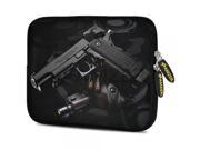Amzer 7.75 Inch Designer Neoprene Sleeve Case Cover Pouch for Tablet eBook and Netbook Black Pistol AMZ5097077