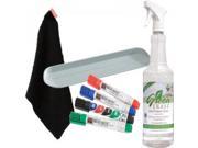 BestRite Rite On Deluxe Markerboard Kit with 1 Eraser Cloth 4 Markers Tray and 1 Bottle Green Erase 570