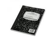 MEA09910 Sewn Black Marble Cover Composition Book with Wide Rule 11 32 100 Sheet Media Size 7.5 x 9.75