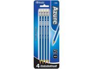 BAZIC Azure 0.7 mm 2B Mechanical Pencil 4 Pack Box Pack of 24