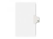 Avery Individual Legal Exhibit Dividers Avery Style 11 Side Tab 8.5 x 11 inches Pack of 25 11921