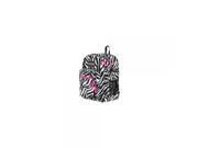 Trans by Jansport Laptop Sleeve Backpack Zebra Print, Hot Pink Trim