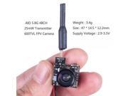 SunFounder SF-C01 Micro FPV Camera with 5.8G 48CH 25mW Transmitter and Y-Shape Splitter for Blade Inductrix Quadcopter Multiroter Aircraft Model