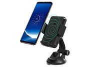taotronics phone holder for car, qi wireless fast charge car phone mount for samsung galaxy s9 / s8 / s8+ / s7 / s7 edge / s6 edge+ / note8 and standard charge