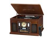 Victrola 8-in-1 Bluetooth Record Player with USB Recording, Brown