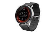 misfit vapor stainless steel with black sport strap. touchscreen smartwatch with wireless music and text. compatible with android and iphones
