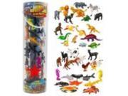 Giant Animal Action Figure Set - Big Bucket of Ocean, Dinosaur, Safari, and Farm Animals - 40 Figures in All!