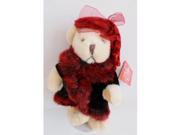 UPC 039915000676 product image for russ berrie 'natasha' plush teddy bear in fur coat with stand | upcitemdb.com