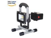 LOFTEK 10W LED Work Light Rechargeable Portable 900lm 8800mAh Detachable Battery adapter and Car Charger Included Waterproof Outdoor Floodlight 35 2014 012