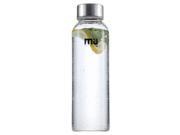 MIU COLOR 18oz Glass Water Bottle Eco friendly Borosilicate Glass No BPA PVC and Lead with Portable Nylon Sleeve Bottle Brush for Outdoor Running Bike