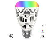 Sansi Smart RGB Light Bulb Wi Fi A19 Dimmable Ceramic Heat Dissipation Group Control and Music Control Works with iPhone and Android