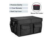 MIU COLOR Foldable Cargo Trunk Organizer with Durable Cover Washable Storage with Reinforced Handles Bonus Car Cooler