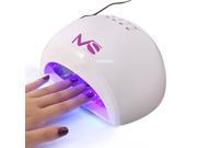 MelodySusie 12W LED Nail Dryer Nail Lamp Curing LED Gel Nail Polish Professional for Nail Art at Home and Salon White