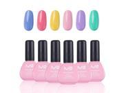 MelodySusie Gel Nail Polish Set Sweet Reverie 1 Step Nail Gel Kit Six Colors Long Lasting No Base and Top Coat Needed Quick Curing with LED or UV Nail Drye