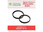 2 Dyson DC 41 Belts; Fits Dyson DC 41 Upright Vacuums; Designed Engineered by Crucial Vacuum