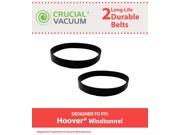 2 Hoover WindTunnel Vacuum Cleaner Windtunnel Agitator Belts Pack of 2; Replaces Part 40201160 38528033; Designed and Engineered by Crucial Vacuum