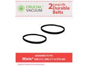 2 Miele Power Nozzle Belts; Fits Miele SEB 213 SEB 213 2 SEB 217 SEB 217 2; Compare to Part 4897760; Designed Engineered by Crucial Vacuum
