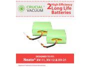 2 Neato Replacement Batteries; XV 11 XV 12 XV 15; Designed Engineered by Crucial Vacuum