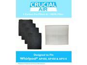 Crucial Air HEPA Air Purifier Filter 4 Odor Neutralizing Carbon Pre Filters; Fits Whirlpool Whispure Air Purifier Models AP350 AP450 AP510 AP51030K; Compa