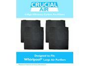 4 Pack High Efficiency Odor Neutralizing Whirlpool Carbon Pre Filter; Compare to Filter Part 8171434K; Designed and Engineered by Crucial Air