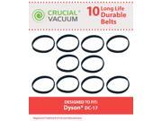 10 Dyson DC17 Geared Long Life Belts; Compare to Dyson DC 17 Part 911710 01 91171001 ; Designed Engineered by Crucial Vacuum