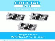 3 pack Refrigerator Air Filters fits Whirlpool Air1 Fresh Flow Compare to Part W10311524 2319308 W10335147 Designed Engineered by Crucial Air