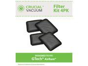 4PK Gtech AirRam Washable Reusable Filter Kit Fits Gtech AirRam AR01 AR02 DM001