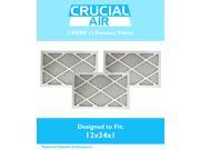 3 MERV 11 Allergen Air Furnace Filters 12x24x1