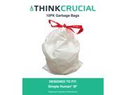 10PK Durable Garbage Bags Fit Simple Human M 45L 12 Gallon