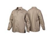 Lincoln K3317 2XL Flame Resistant Cloth Welding Jacket Khaki 2X Large