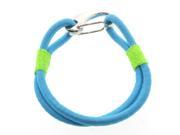 8 Inch Blue Bungee Stretch Cord Bracelet w Easy Clasp