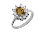 1.00 Ct Oval Whiskey Quartz 925 Sterling Silver Ring 1.00 Ct Oval Whiskey Quartz 925 Sterling Silver Ring