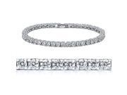 10.00ctw Round Cubic Zirconia Rhodium Plated or 14K Gold Plated Tennis Bracelet