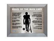 Man Cave Rules Original 11x14 Framed Photograph 11x14 Silver 7429 No Matte