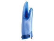 OrkaPlus A82303 Silicone Oven Mitt with Cotton Lining Blue