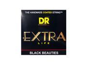 DR Strings BKE 10 Extra Life Black Beauties Coated Electric Guitar Strings