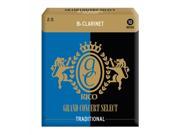 Rico Grand Concert Series Bb Clarinet 10 Pack 2.5 Strength